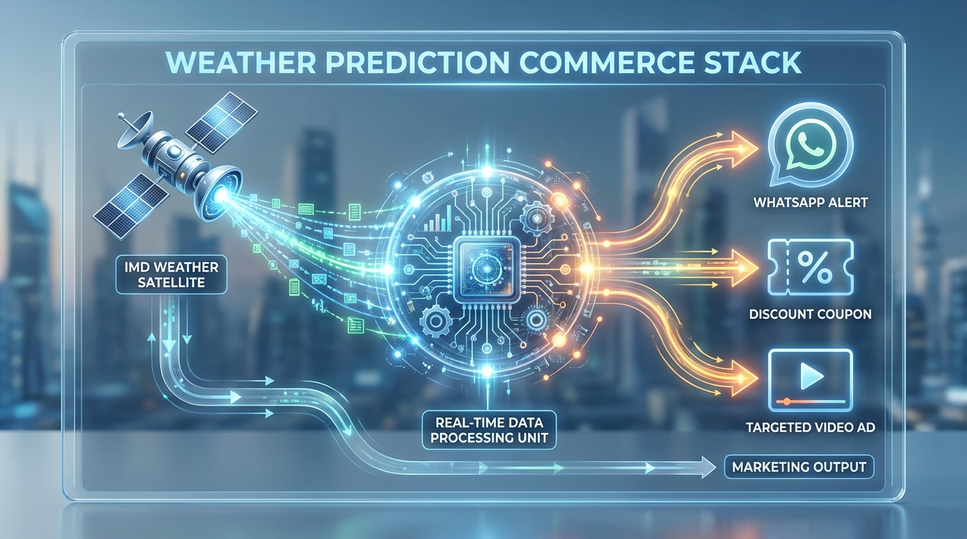 Heatwave-triggered marketing bands and activation illustration