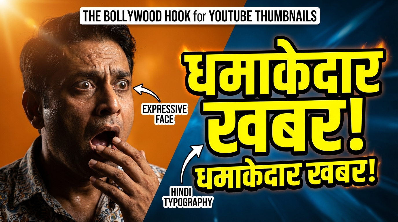 AI thumbnail design example for Indian YouTube audience
