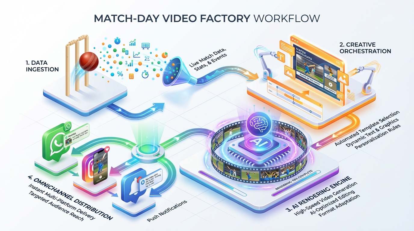 Automated AI video workflows for IPL marketing