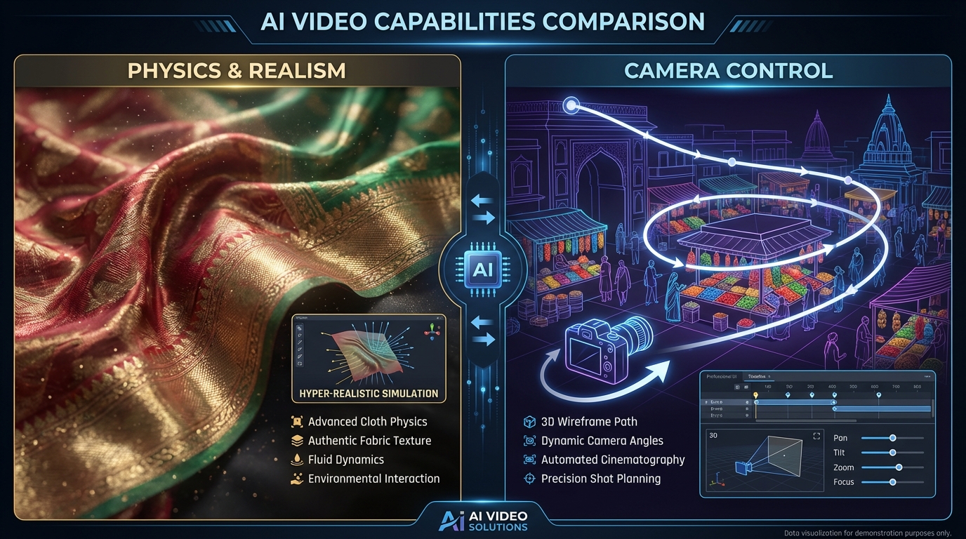 Cinematic AI video generator comparison visual