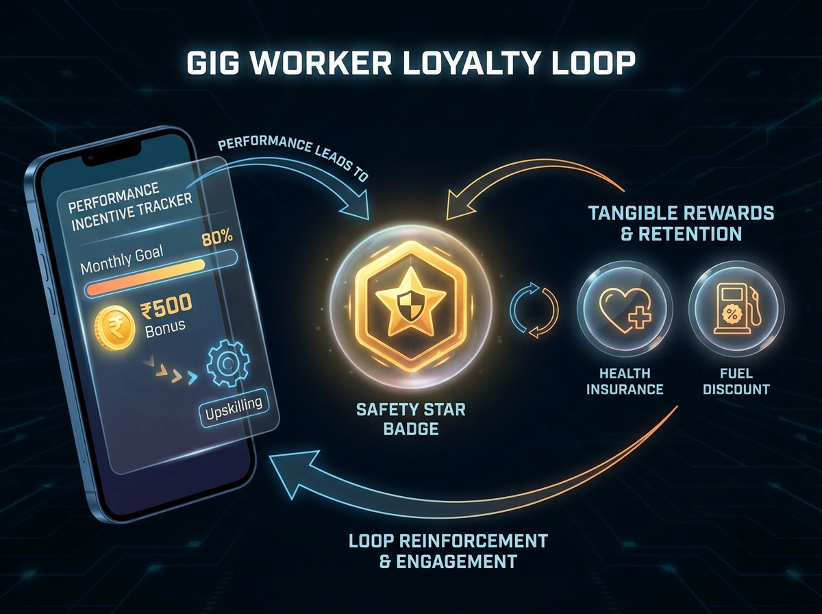 Gig economy retention marketing illustration