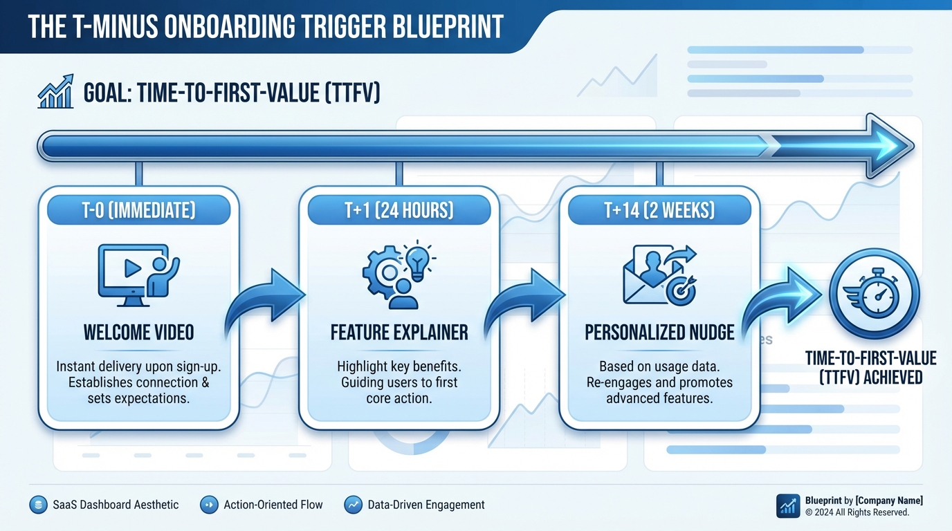 Workflow diagram for automated onboarding videos