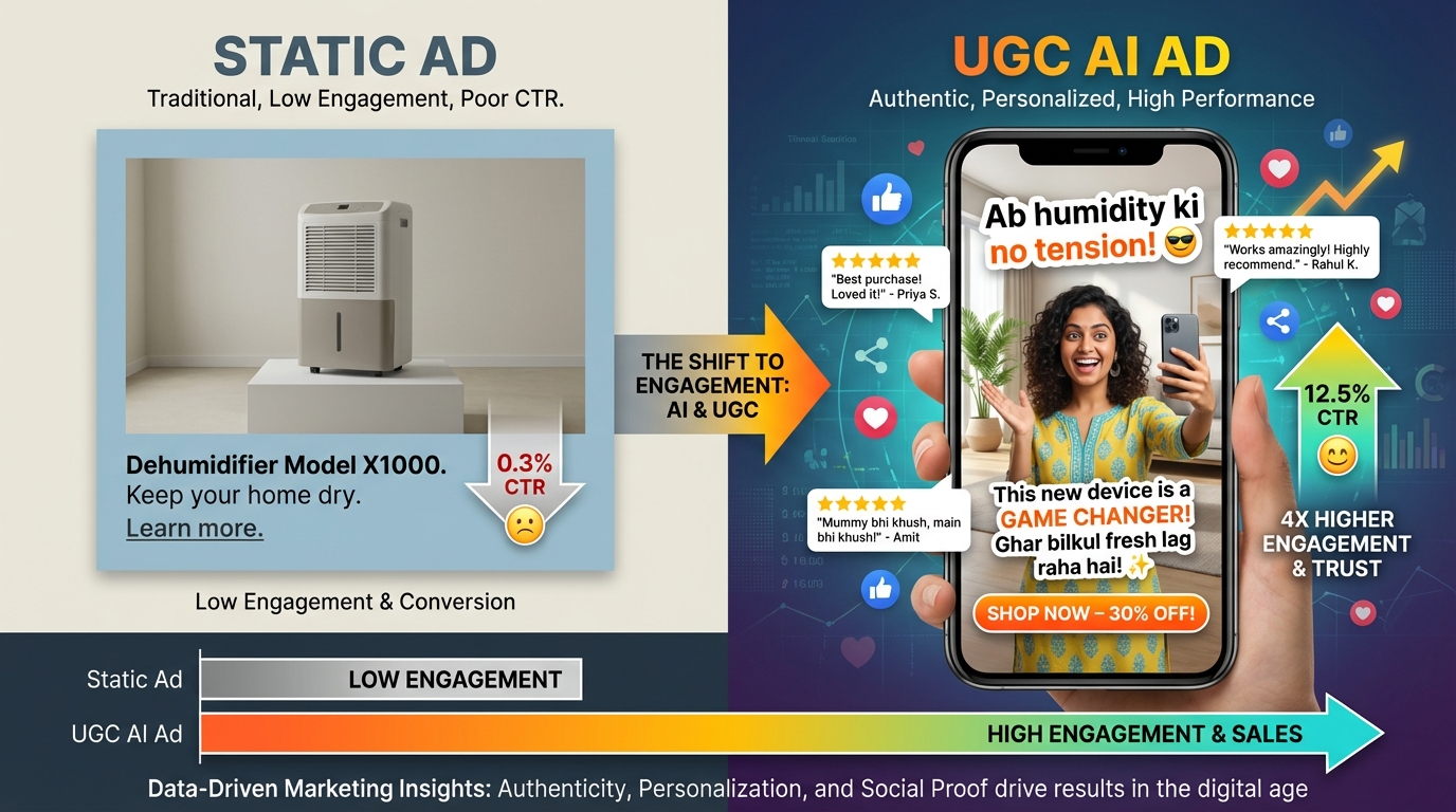 Growth of UGC-style ad performance in India 2026