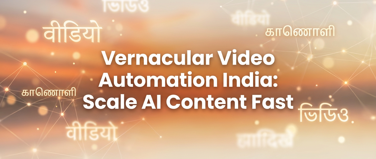 Vernacular Video Automation India: Scale AI Content Fast