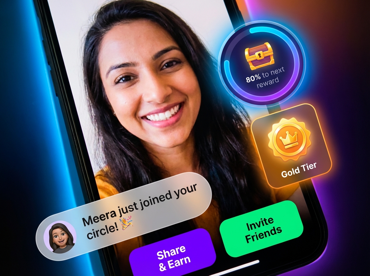Visualization of network growth and personalized referral impact