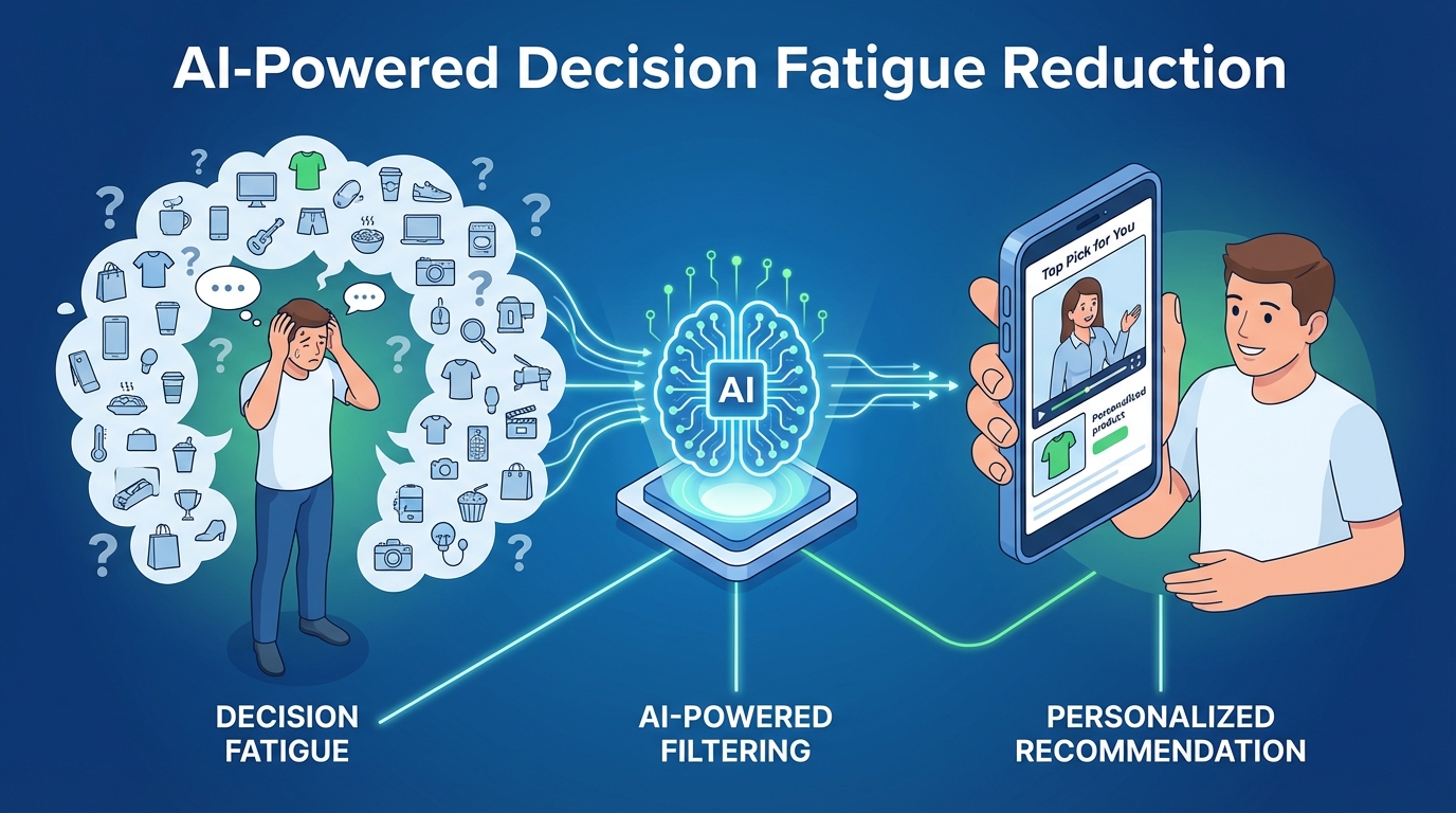 AI-powered marketing automation flow illustration