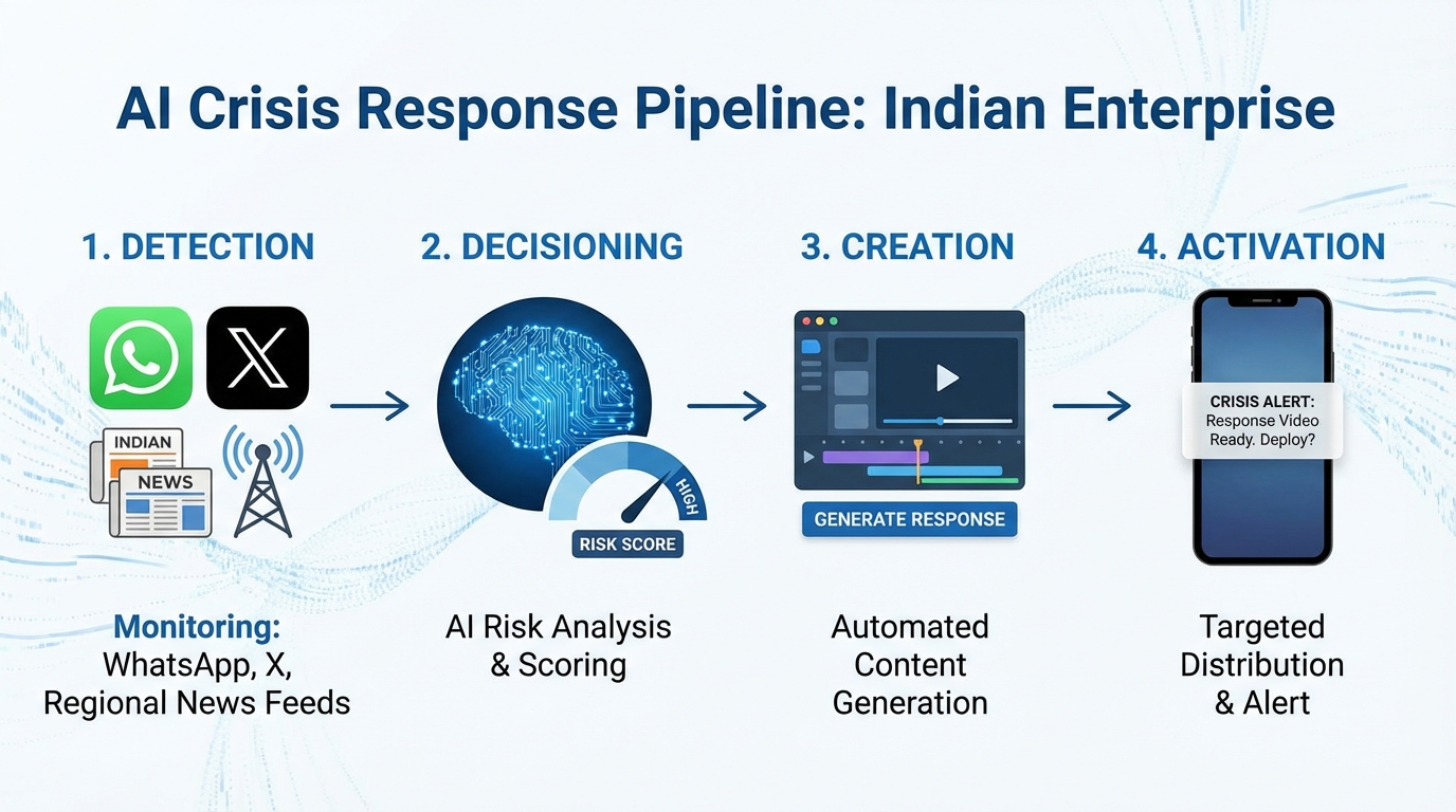 Crisis response video personalization workflow