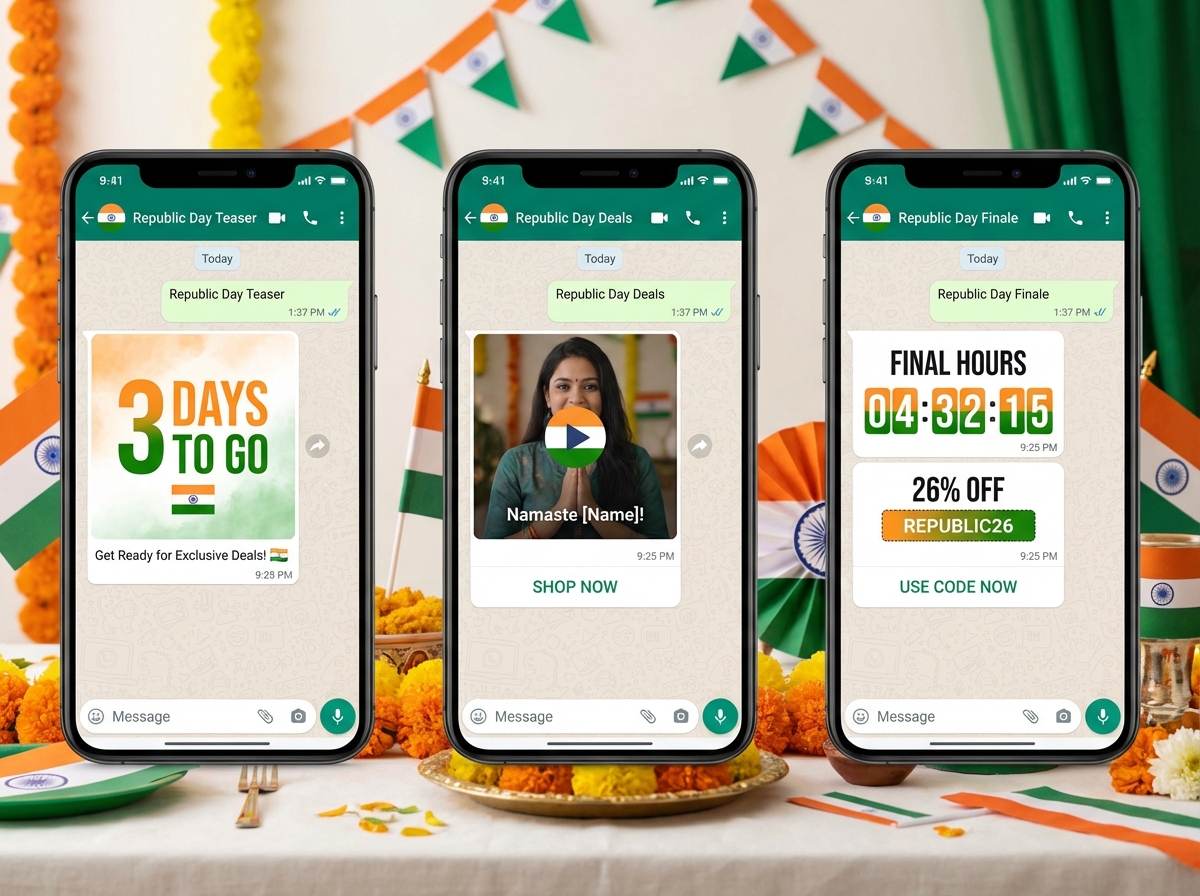 Personalized Made-in-India video campaign illustration showing localized offers