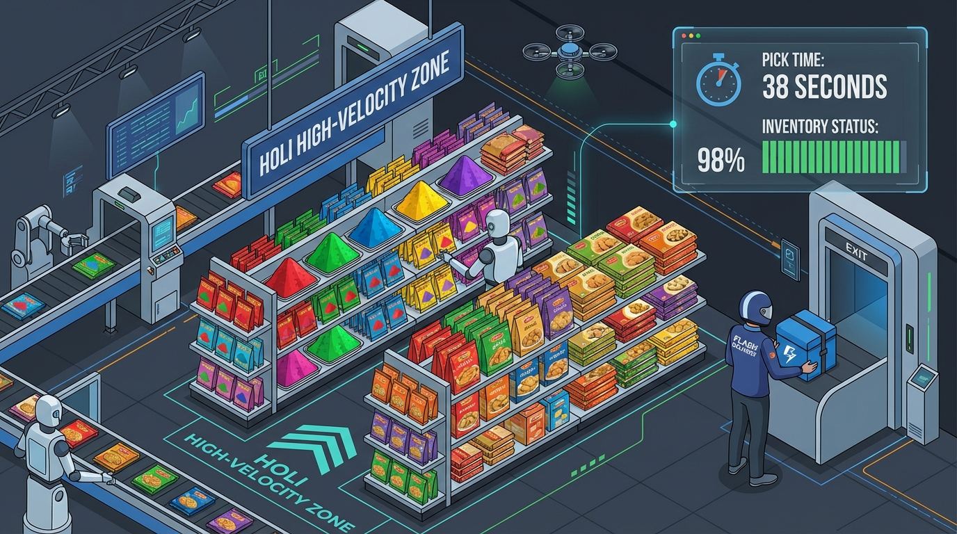 Holi quick commerce creative example