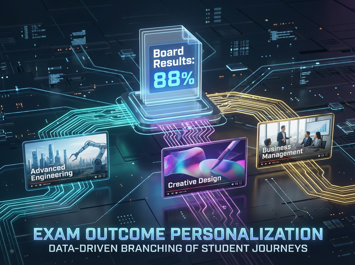 Graphic showing automated scholarship matching and application steps