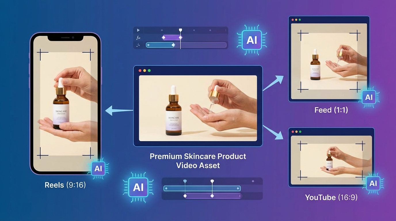 Example of AI-remixed video assets localized for Indian languages