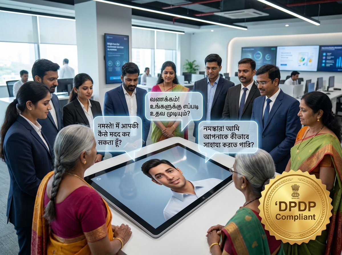 Reference architecture diagram for two-way AI video chat in India