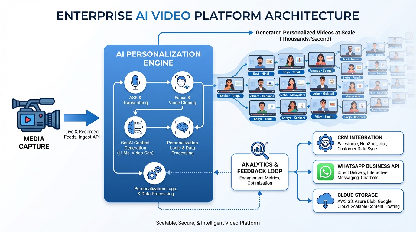 TrueFan AI personalized video platform illustration