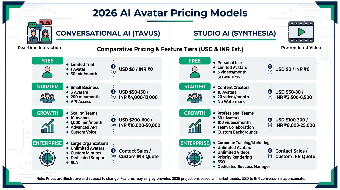 AI avatars technical architecture illustration