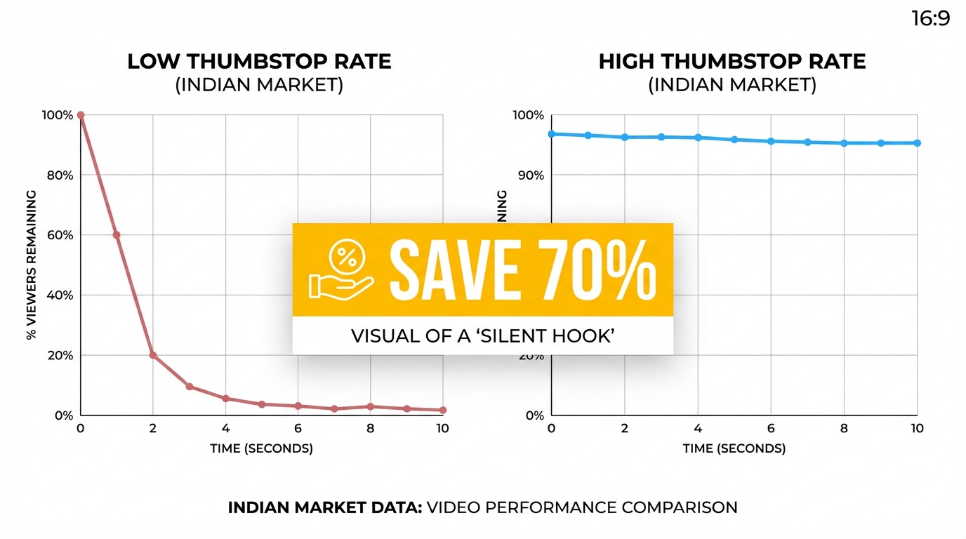 KPIs dashboard for sound-off video performance