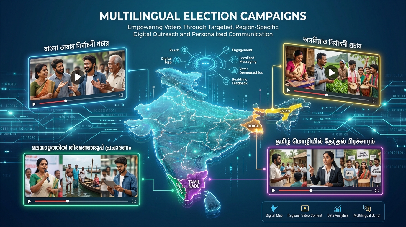 Illustration of ethical governance in AI-driven election communication