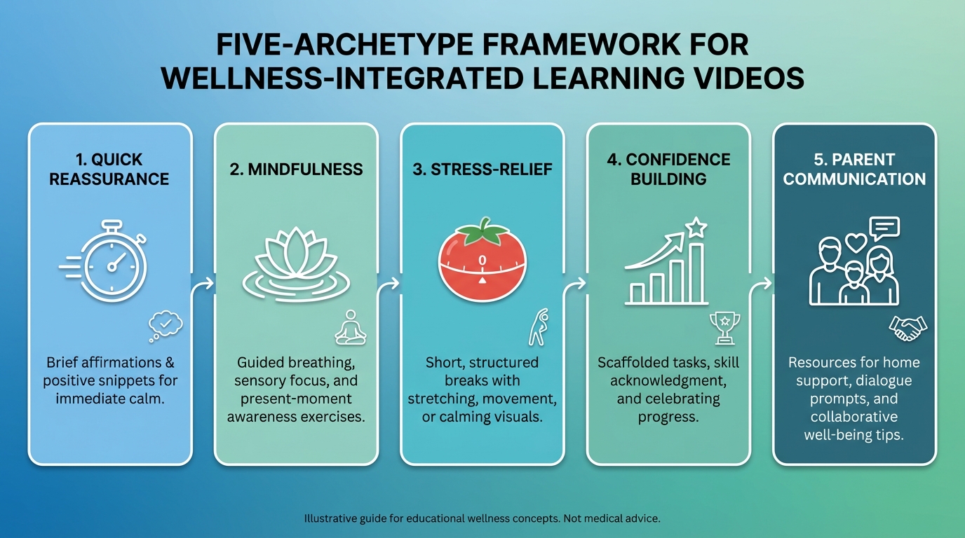 Exam wellness marketing workflow illustration