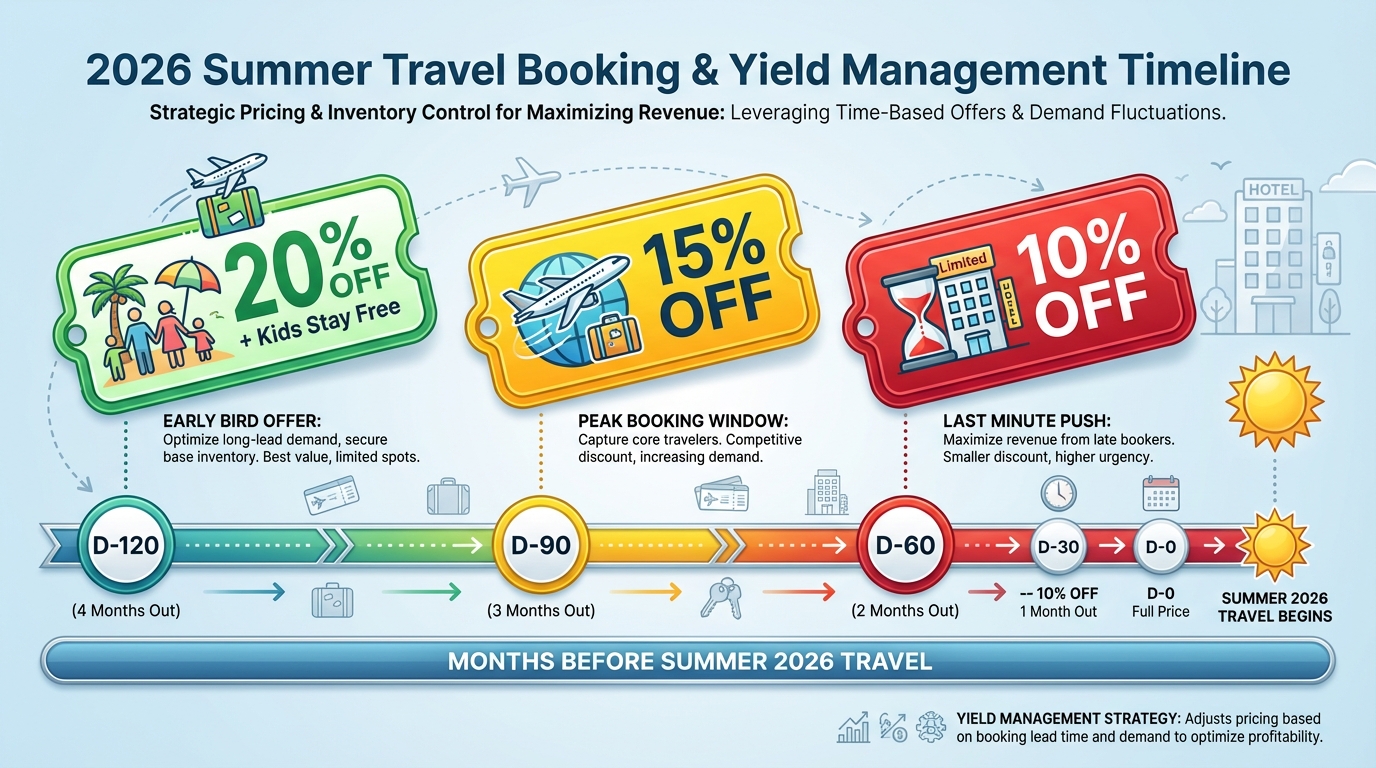 Family travel campaign visuals for Summer 2026