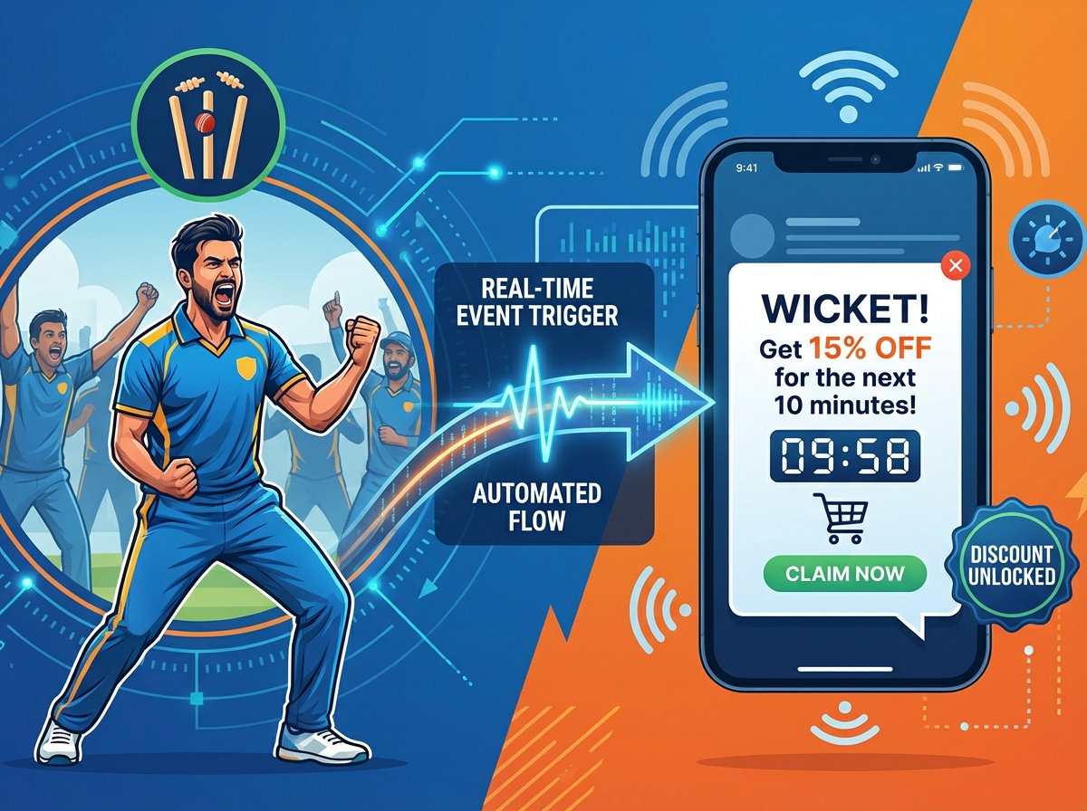 Workflow diagram for WhatsApp cricket notifications and gamification