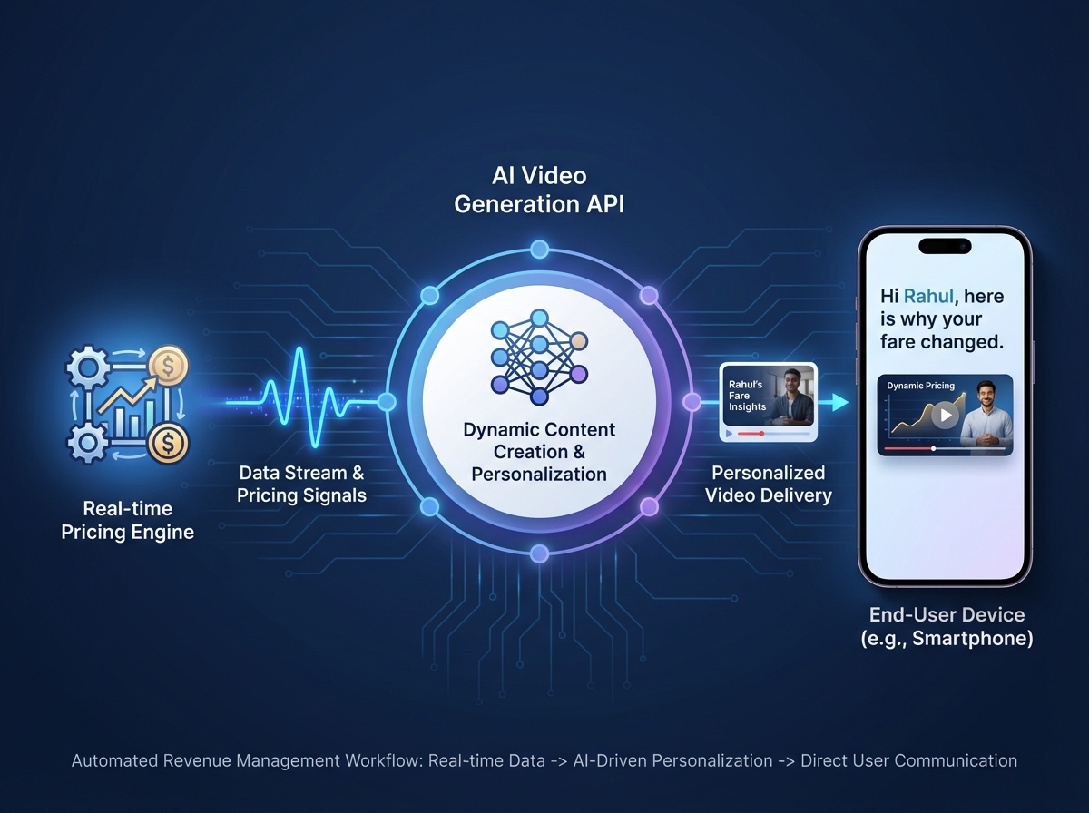 Automation architecture diagram for revenue management video automation