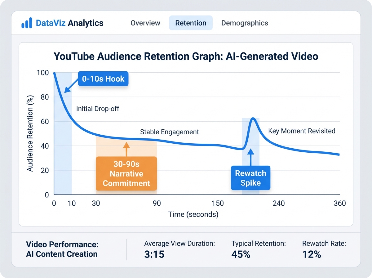 AI video engagement metrics visualization