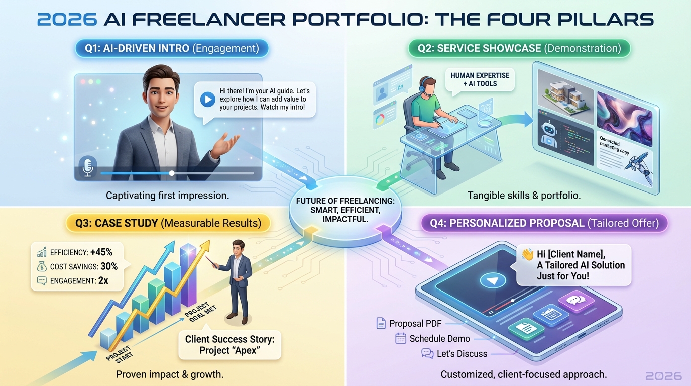 AI video proposal workflow illustration for freelancers in 2026