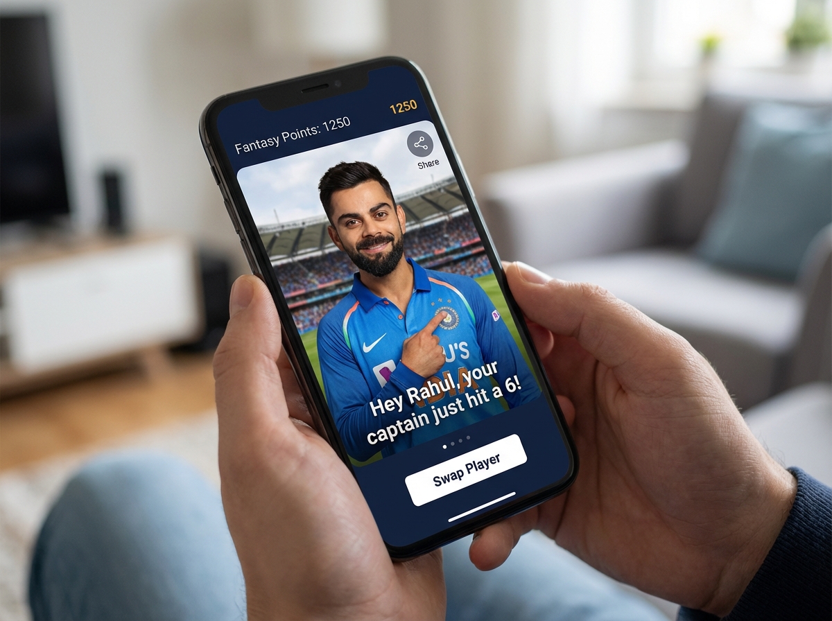 WhatsApp fantasy cricket integration flow during IPL