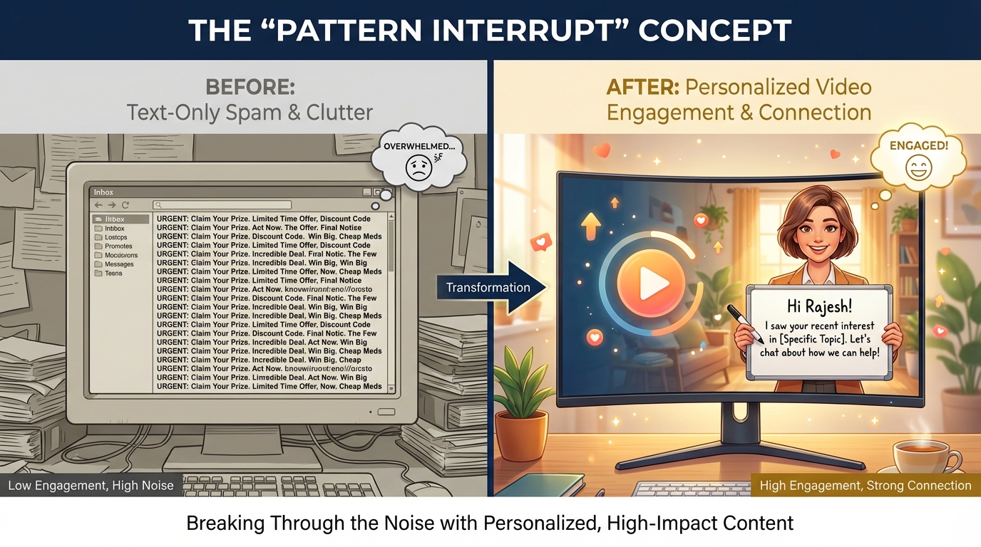 Diagram of components for an AI personalized prospecting video stack