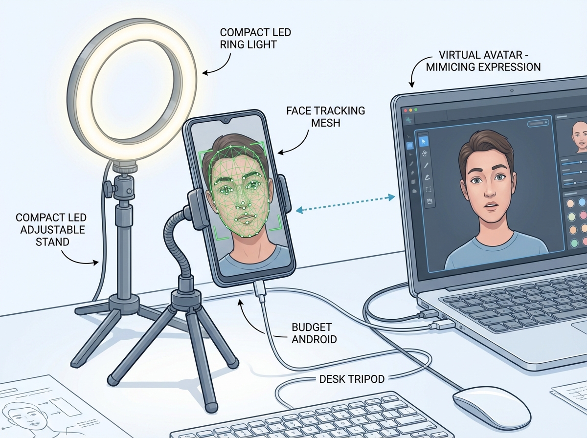 OBS VTuber streaming scene layout example