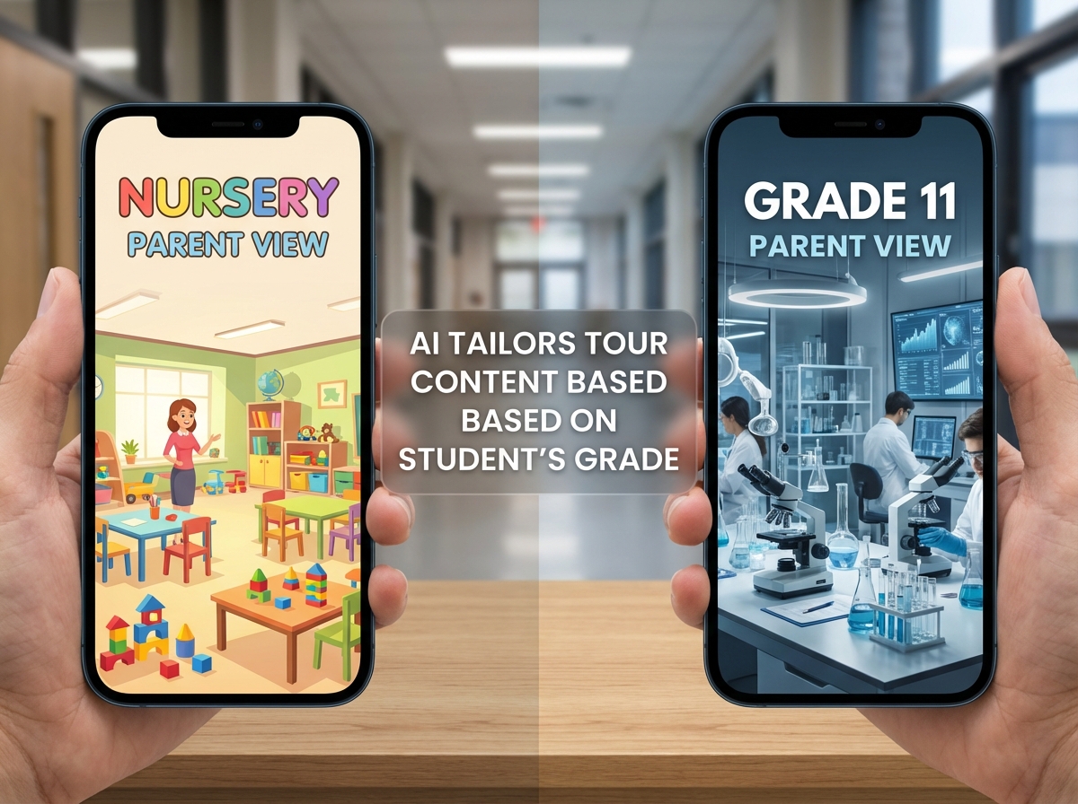 Automated WhatsApp admission nurture flow illustration