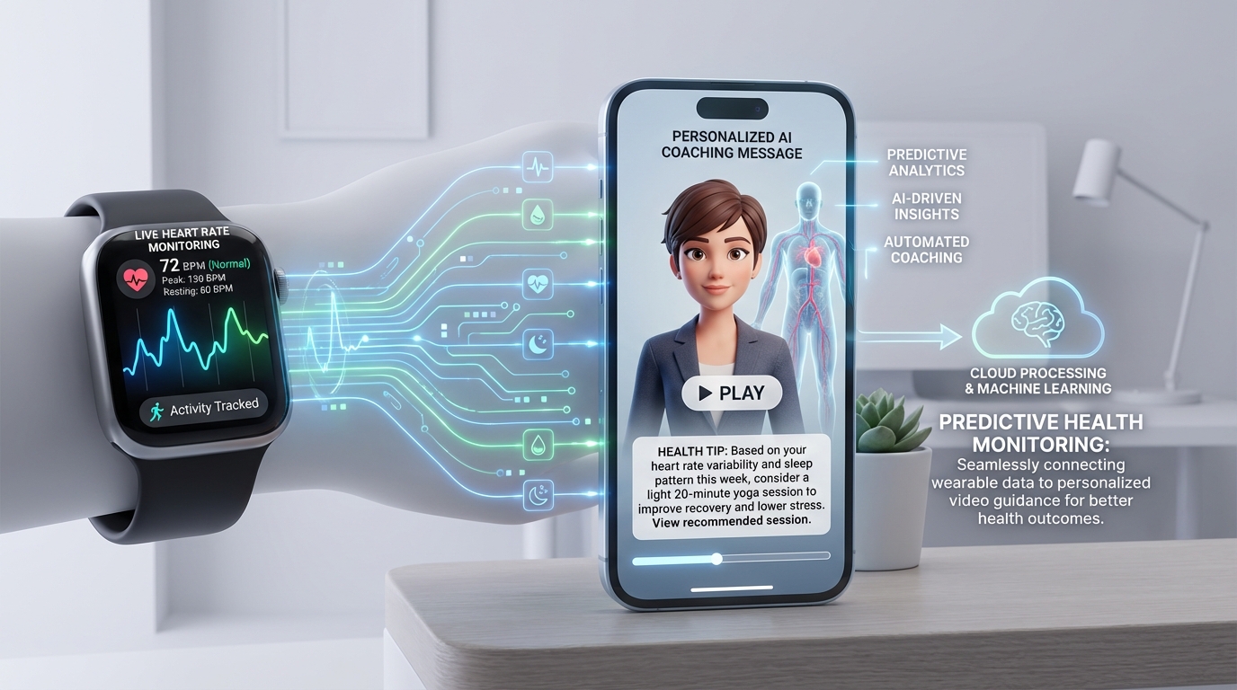Illustration of predictive health monitoring and personalized video automation in telemedicine