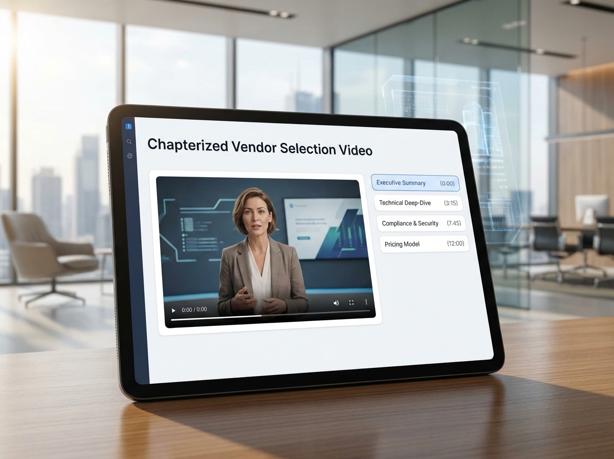 Diagram showing RFP response video personalization workflow
