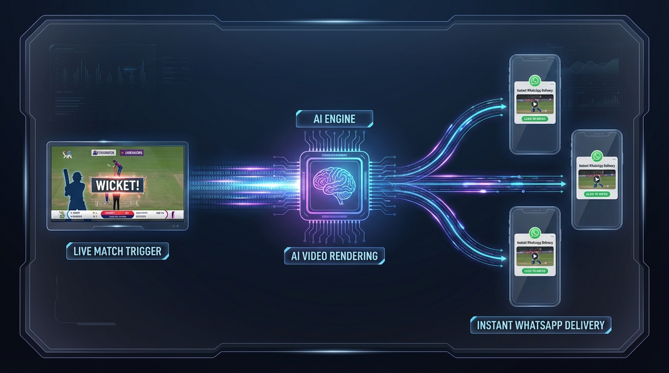 Real-time match marketing automation architecture for cricket campaigns