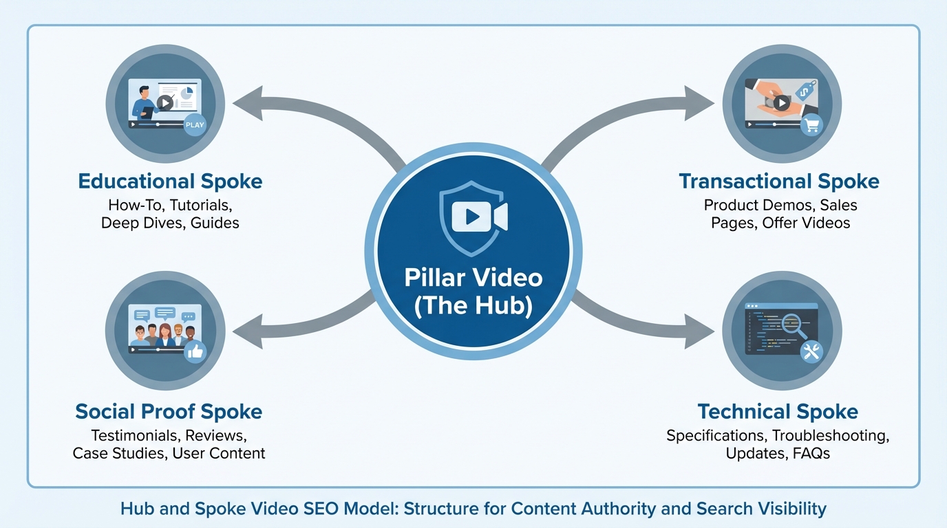 Video silo structure SEO India diagram