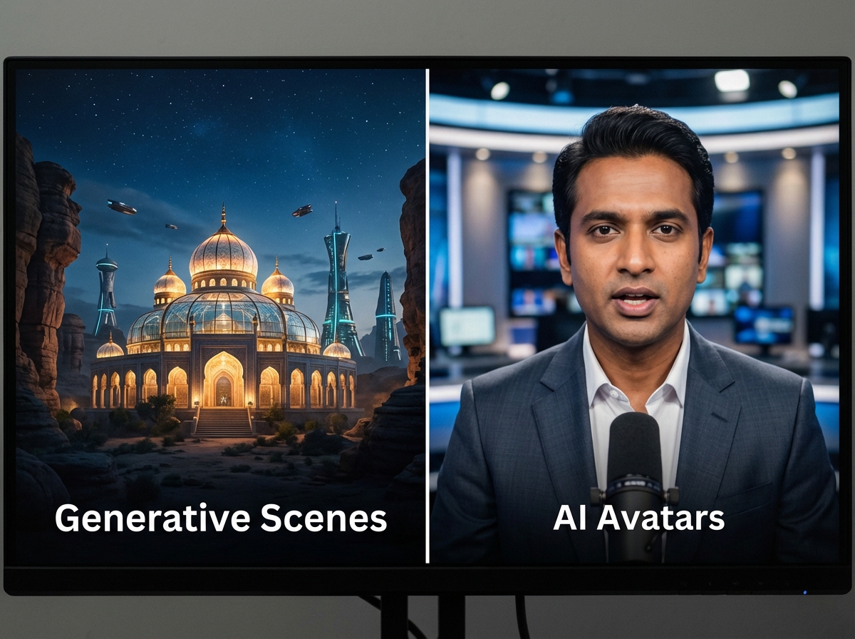 Graph of AI video market growth and adoption trends in India 2026