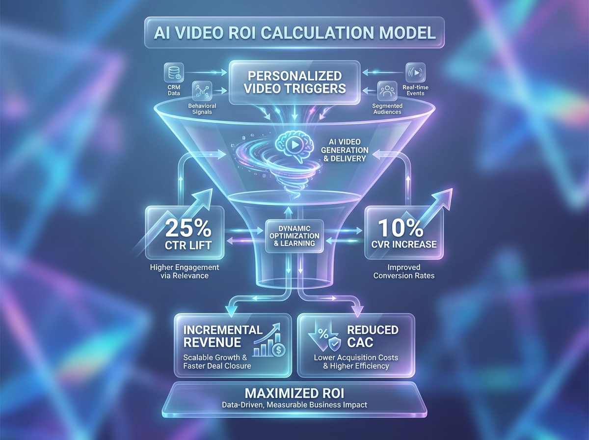 AI video ROI scenarios impact across CAC, CLV, and payback