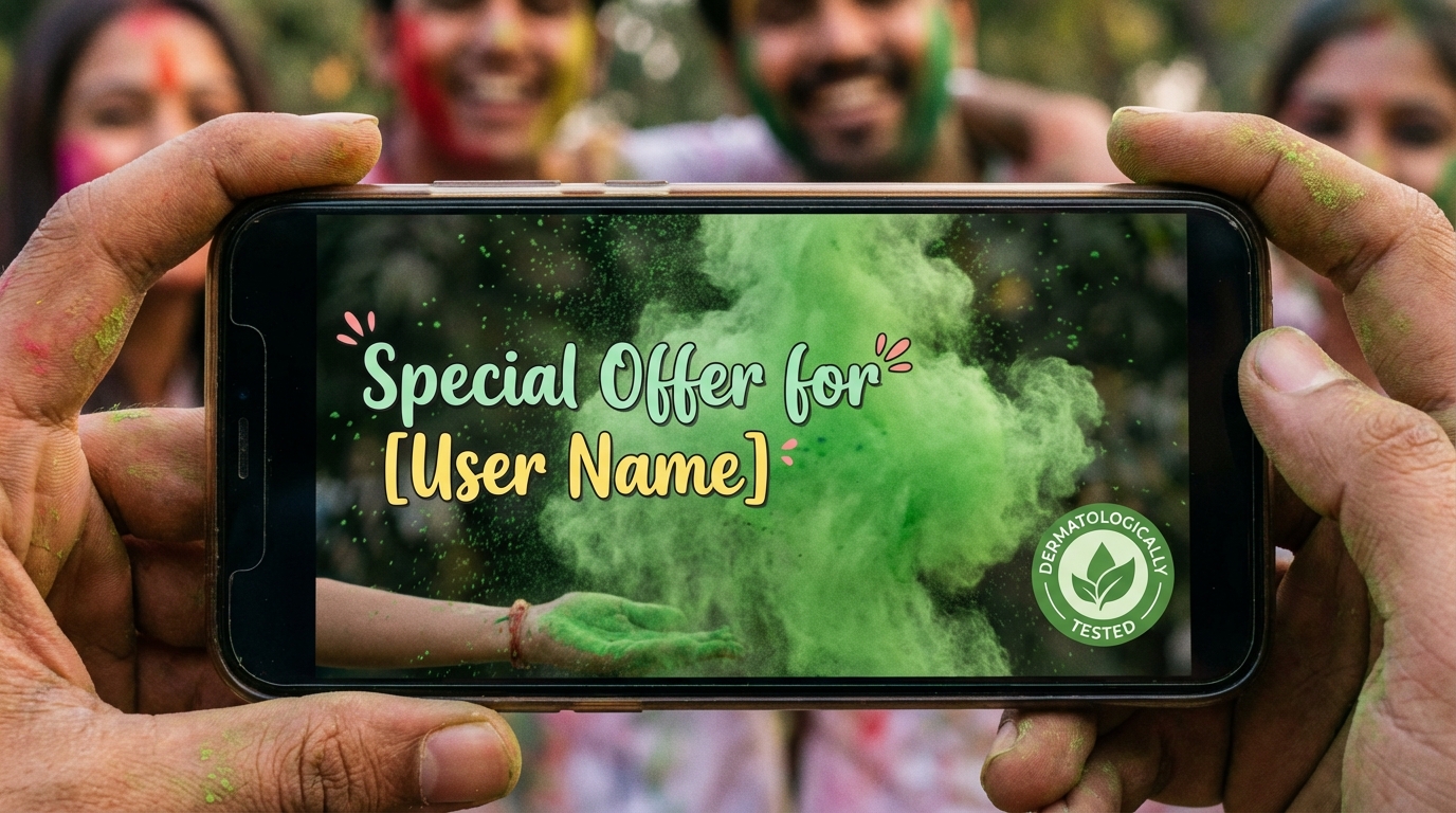 Pre-Holi flash sale and color bundle creative example