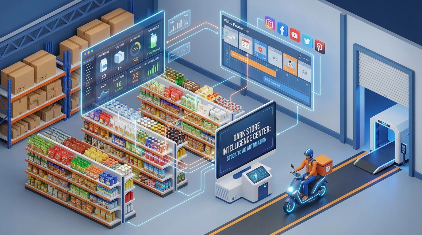 AI video intelligence for dark stores and kitchens illustration