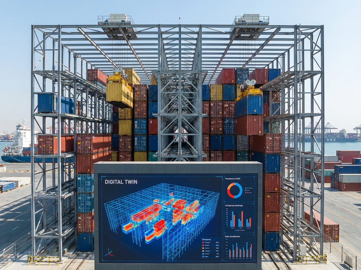 Automated stacking cranes and digital twins at Jebel Ali Port