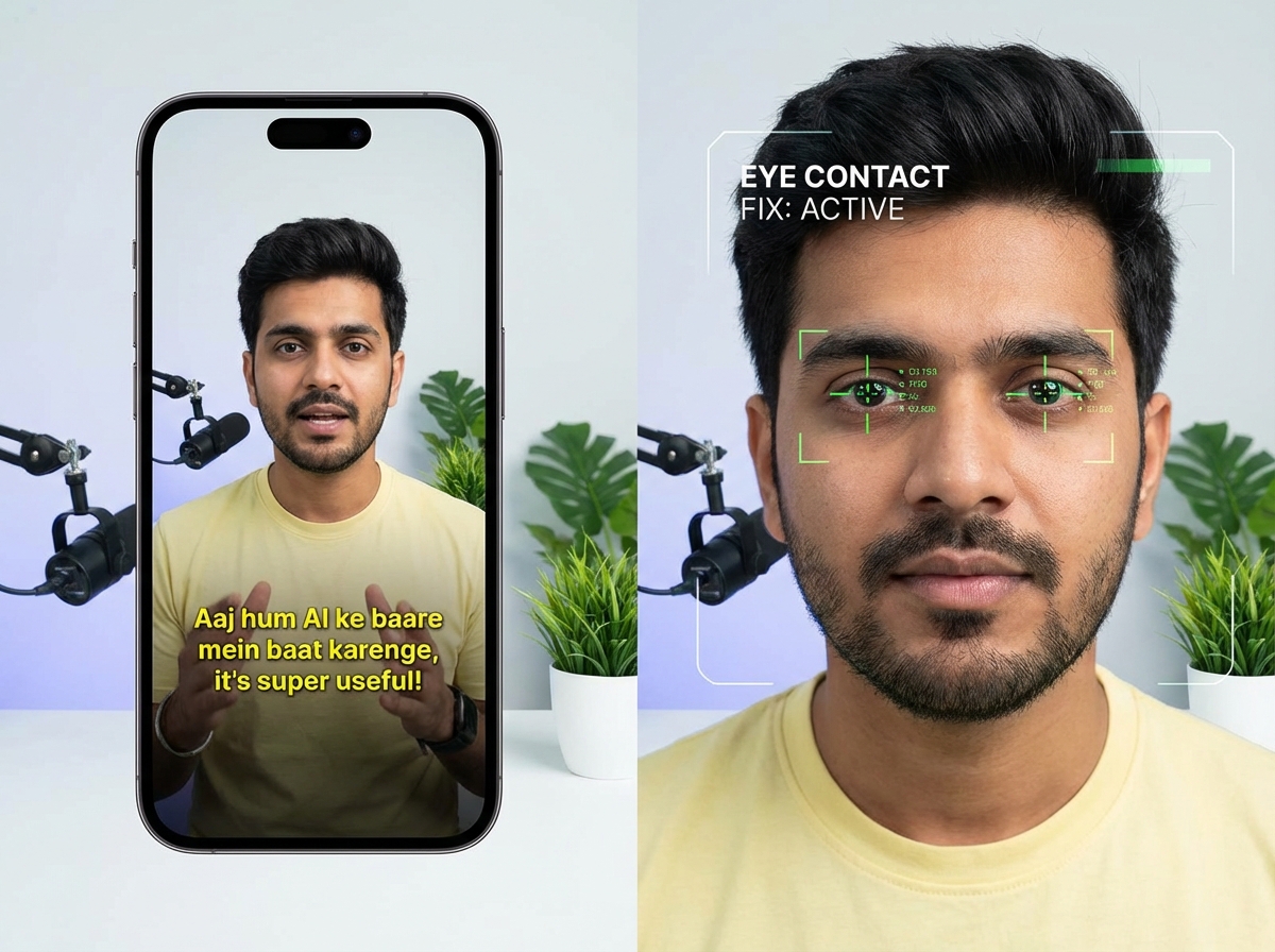 Feature comparison visual for Opus Clip and Captions.ai in India 2026