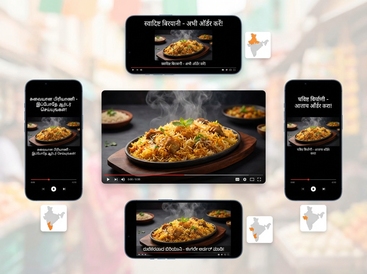 Multilingual, hyperlocal AI video examples for Indian quick commerce