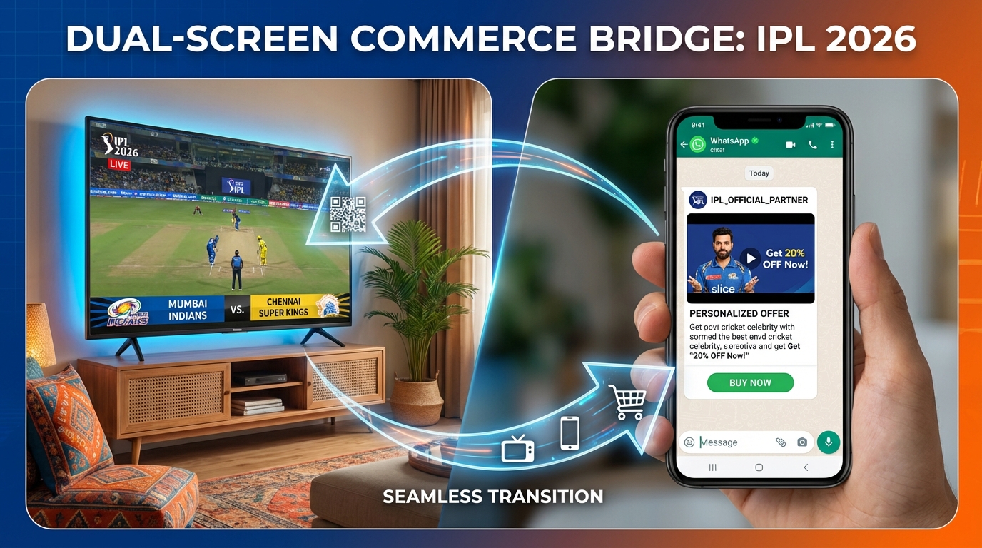 Illustration of IPL 2026 live commerce workflows turning match moments into purchases