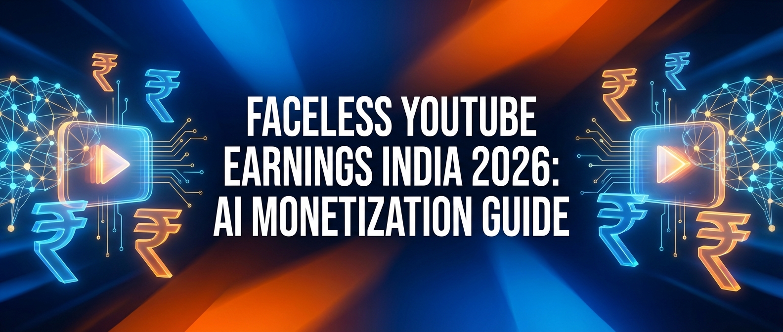 Faceless YouTube Earnings India 2026: AI Monetization Guide