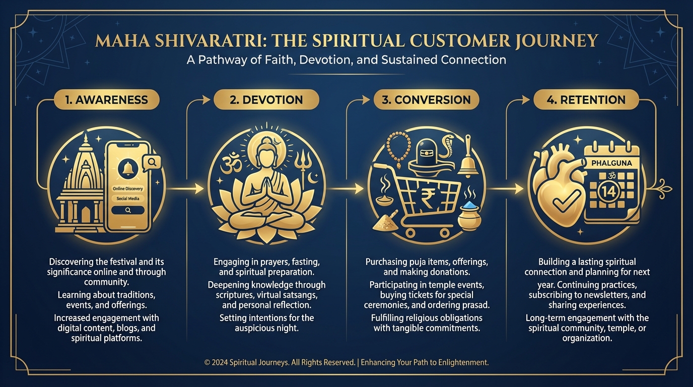 Illustrative graphic representing Shiva devotee targeting and temple corridor activation zones