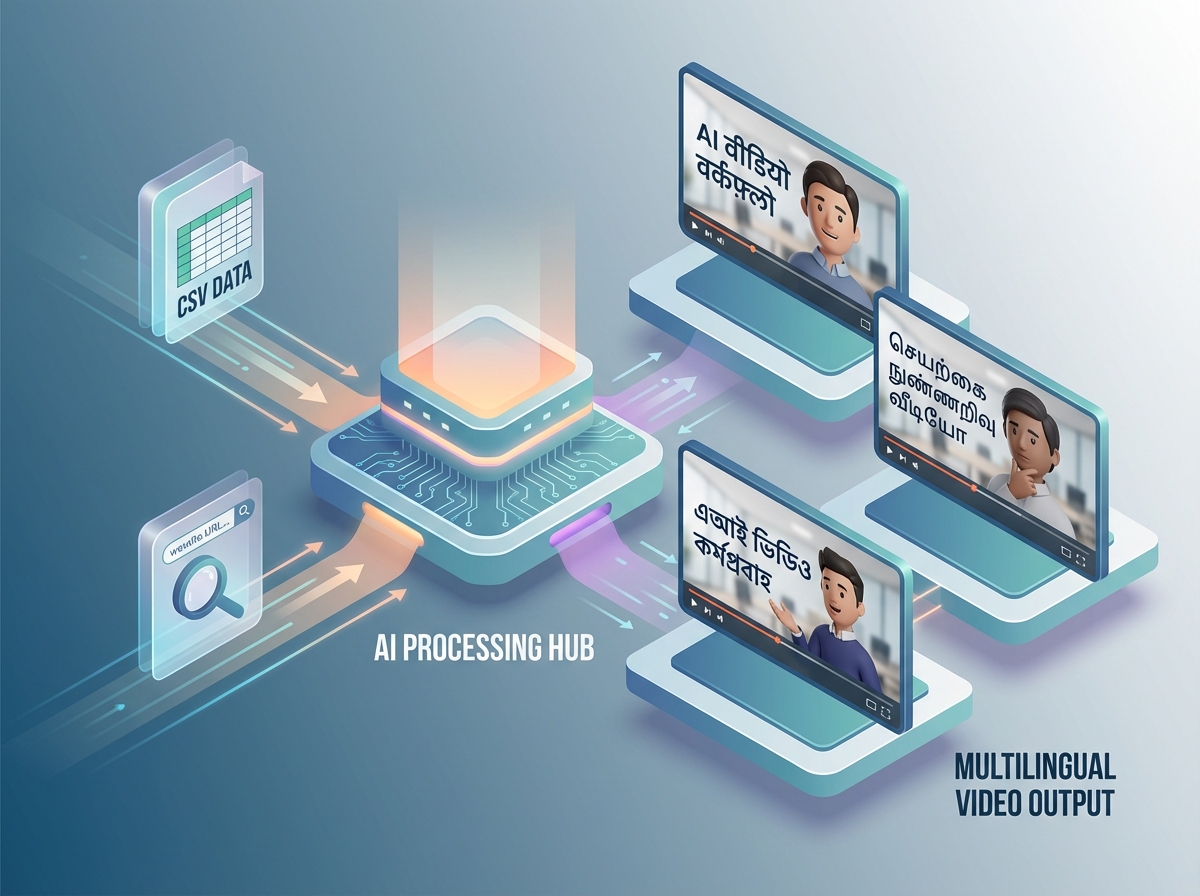 Example of Indian AI avatar used in vernacular video automation