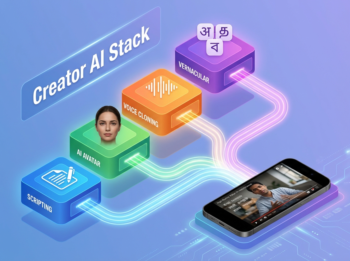 Vernacular automation and personalization workflow diagram