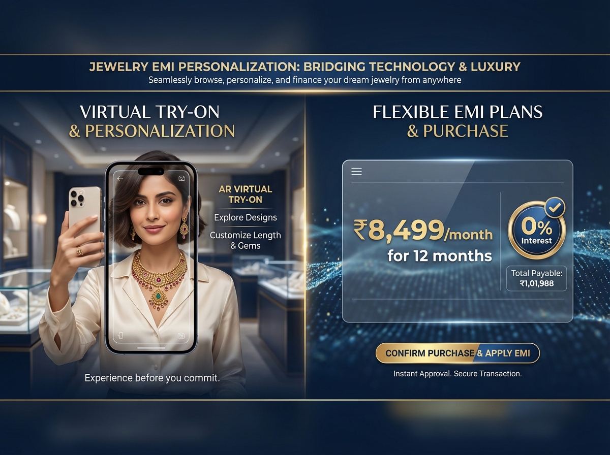 Illustration of jewelry EMI personalization with multilingual explainer video