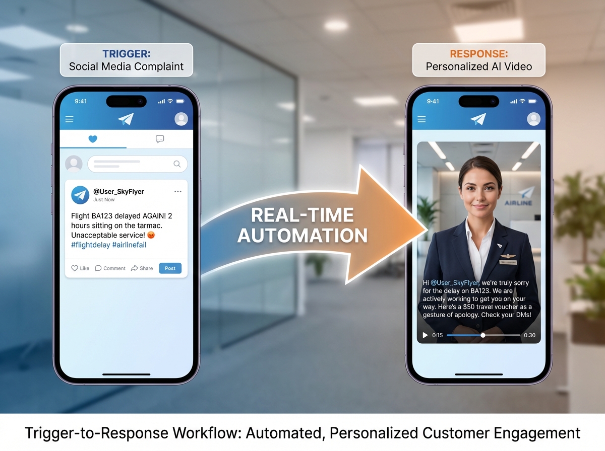 Social listening automation stack illustration