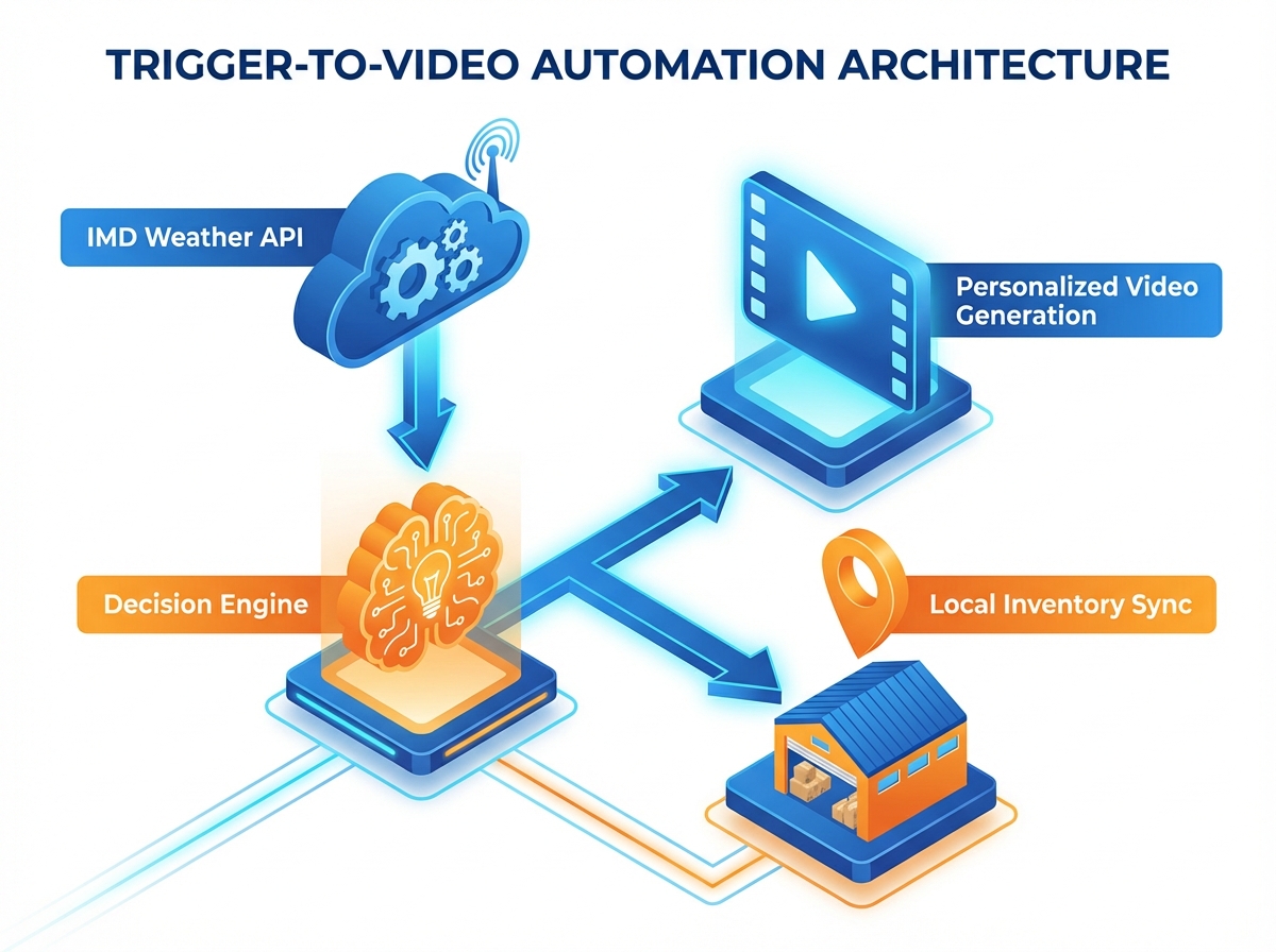 Example of personalized AC upgrade video template with local temperature and EMI overlay
