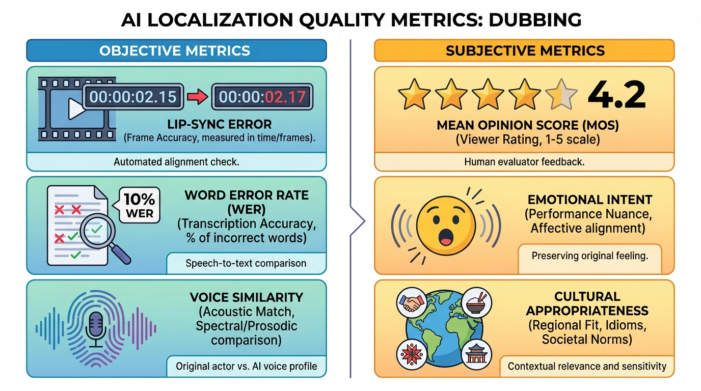 Benchmarking lip-sync protocols for AI dubbing in India
